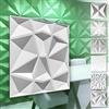HEXIM Pannelli murali in PVC 3D - rivestimento murale bianco con effetto 3D - motivi Diamante (3QM dimensione economica HD094 50x50cm) idee di gioco adesivi per soggiorno