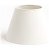 Generico 35 cm Paralume Cono, Tessuto di Cotone con PVC Bianco, Prodotto Artigianale, per Lampada da Tavolo, Piantana (Bianco)