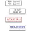 Generico Targa Posta Alluminio con Biadesivo | Personalizzabile 1‑4 Righe | Resistente Esterno & Interno | Targa Cassetta Postale (Alluminio Colore Bianco, Misura 100x30mm)