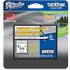 Brother TZEN201 Nastro Non Laminato, 3,3 mm, Nero/Bianco