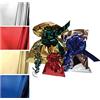 Pnp - 50 buste regalo in ppl metal lucido 35x50cm blu senza patella adesiva