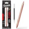 Sharpie Penna gel S-Gel, corpo in metallo rame, punta media (0,7 mm), inchiostro nero, include 1 penna e 1 ricarica di inchiostro aggiuntiva