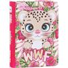 PRESTIGE & DELUXE Diario scuola WWF Koala 2025-2026 datato fucsia viola in tessuto F.to Standard 18x14 cm + Omaggio portachiave paillettes e Penna multicolore