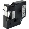 vhbw Cassetta nastro sostituisce Dymo D1, 45010 per etichettatrice 7m x 12 mm nero su trasparente