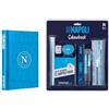 PRESTIGE & DELUXE Agenda compatibile con diario scuola Napoli azzurro 2026-2027 F.to Standard 18x13 cm + Set scrittura 14 pezzi + portachiave squadra