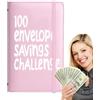 Generico 100 Buste Challenge, Libro Del Risparmio Budget Planner, Con Buste, Risparmia Facilmente 5000, Risparmio Denaro Per La Pianificazione Finanziaria A Scuola Famiglie (Rosa)