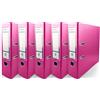 Netuno 5 raccoglitori ad 2 anelli a4 dorso 8 cm rosa registratori con anelli registratori archivio faldoni ufficio dossier ufficio cartelle ad anelli grandi archiviazione documenti