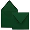 FarbenFroh by GUSTAV NEUSER 25x Buste quadrate in verde scuro (verde) - 15,5 x 15,5 cm - senza finestra, con colla umida - 110 g/m² - Per biglietti di invito a matrimoni, compleanni e altro - Serie FarbenFroh