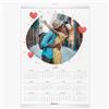 PHOTOCITY Calendario 2027 personalizzato con cuori idea regalo san Valentino carta fotografica fujifilm grafiche amore calendario 1 foglio compreso di stecche e ganci