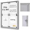 Vendooh! BACHECA MAGNETICA SCRIVIBILE FORMATO 2 FOGLI A4 4xA4 6XA4 8XA4 9XA4 12XA4-4xA4