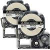 vhbw 2x Cassetta nastro compatibile con Epson LabelWorks LW-700, LW-1000P, LW-600P, LW-500, LW-400 etichettatrice 8m x 18 mm nero su bianco