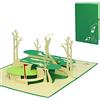 LINPOPUP LIN 17596 - Biglietto tridimensionale pop-up per auguri di compleanno, golf, anniversario, golf, N350