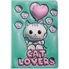 I-TOTAL® - Notebook A5 pagine bianche con copertina 3D, squishy 196 facciate (WHITE CAT)