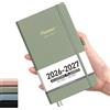 AHGXG Agenda tascabile piccola 2026-2027, calendario settimanale e mensile, luglio 2026 - giugno 2027, formato mini, copertina rigida, tasca interna, per donne e uomini, forniture scolastiche e