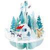 SANTORO Pirouette, Biglietto Di Auguri Pop-Up Natalizio 3D - Winter Wonderland - Per Bambini, Per Famiglia, Natale, Festività, Sci, Snowboard, Slittino