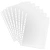 HD BRICO Buste Perforate Trasparenti Alto Spessore /A4 / 80 Micron/Confezione da 100 Pezzi/Lucide/Buste a foratura Buccia d'arancia/FINITURA antiriflesso