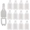 MUKA 100 pezzi Porta etichette per ganci 1,65 * 1,1(4,2 * 2,8 cm) Porta prezzi da gancio Etichette trasparenti per ripiani in filo di plastica riutilizzabili Etichette per cestini