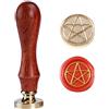 Ychostamp Pentagramma tranditional Moon Phases Sealing Stamp Head Pagan Vintage Wax Seal Stamp Classic Copper Wax Stamp per Natale Halloween Imballaggio del Ringraziamento