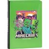 PRESTIGE & DELUXE Agenda compatibile con diario Minecraft Movie Verde 2025-2026 F.to Standard 18x14 cm + portachiave fischietto e penna colorata