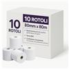Generico Rotoli Carta Termica 80 mm x 80 m, 55 g/m², Senza BPA, Confezione da 10, Compatibili con POS, Registratori di Cassa, Lettori Carte e Stampanti Termiche, Ricevute, Scontrini, Rotolini