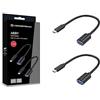 Conceptronic ABBY11B - Adattatore OTG USB-C a USB-A, confezione da 2 pezzi, 20 cm