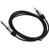 Generic Cavo Adattatore per Microfono Stereo Professionale da 6, 35 Mm a 3, 5 Mm per Altoparlanti Lettore DVD Microfono da 5, 9 Piedi