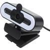 babominimer Webcam con messa a fuoco automatica 4K con microfono, fotocamera USB a 60 fps con luce di riempimento per PC portatile e riproduzione di webcam in streaming per videochiamate, trasmissione in diretta