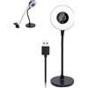 Ouitble Streaming Webcam 5MP Web Cam USB TOF Focus Automatico con Luce di Riempimento Incorporato Mic Af Touch Control Bendible Bendible per PC Streaming di Apprendimento Online