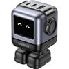 UGREEN Nexode RG 65W Caricabatterie rapido per robot GaN 2xUSB-C, 1xUSB-A, Grigio