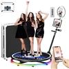 YCKJNB 360 Photo Booth 31,5 macchina Ring Light Stand con accessori di ricambio, software APP Control Piattaforma rotante Auto Slow Motion Spinner