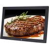 YPAPBHT Cornice for foto digitale da 12-32 pollici, macchina pubblicitaria for album fotografici elettronici ad alta definizione, nera.(Black,17-inch)