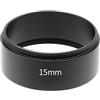 YEJBBUC Tubo di prolunga con filettatura T2, M42 x 0,75, attrezzatura fotografica per telescopio, 15 mm, nero