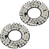 Othmro, pannello illuminatore IR a infrarossi, 1 pezzo, con piastra rotonda a 30°, per telecamere di sicurezza CCTV, 72 LED, 75mm 3PCS 45°