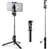 FIXED Snap Lite Selfie Stick - Treppiede per telefono con grilletto wireless - Asta telescopica in lega di alluminio 56 cm con testa girevole a 360 gradi - Ideale per vacanze, viaggi