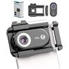 Zunate Mini microscopio digitale tascabile, nano zoom 100-200x per telefono, accessori per fotocamera con obiettivo CPL, clip universale per smartphone