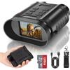 Generic Occhiali per visione notturna, binocolo 4K 48MP con zoom digitale 8X, IR a 7 livelli, batteria ricaricabile da 2500 mAh, risparmio di foto e video, include scheda da 32 GB per campeggio e sorveglianza