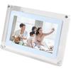 Tsophreniq Cornice per foto digitale con design in acrilico trasparente, porta ricaricabile USB, memoria 4G, per decorazioni domestiche da 5 pollici, 7 pollici, 10 pollici, cornice per foto digitali con design