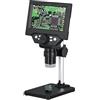BINGNU Obiettivo zoom, obiettivo varifocale, Microscopio G1000 Microscopio digitale for saldatura Display LCD a base larga da 4,3 pollici 8MP 1-1000X Lente d'ingrandimento ad amplificazione continua per vide