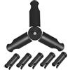 Veemoon Mini Treppiede da Tavolo Pieghevole in Abs, Supporto Portatile Vite 1/4, Compatibile Smartphone e Fotocamere Reflex, Nero