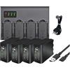 CQJFCYBRA NP-F980 NP-F970 NPF960 NPF970 Batteria Con Caricabatterie Rapido LCD, Compatibile Con Sony, For PLM-100 CCD-TRV35 MVC-FD91 MC1500C NP-F550(4Pcs with Charger)