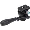 Haofy Testa per Treppiede, Testa per Treppiede Video in Lega di Alluminio con Panoramica e Inclinazione a 360 Gradi, capacità di Carico di 5 Kg per Fotocamere DSLR