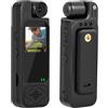 Lapiglo Portatile per Mini Fotocamera Sportiva 1080P HD DV Recorder Piccola Action Cam con ABS Corpo Viaggio Vlogging Ciclismo Nero