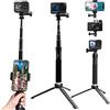 AFAITH Bastone per selfie per GoPro Hero 11 10 9 8 7 6 5 4 Mini Max Session, Insta360, DJI OSMO Action Camera, in lega di alluminio GoPro Selfie Stick con treppiede stabile impermeabile monopiede