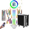 ZLPOWER Supporto portatile per cabina fotografica per iPad 10.2 11 11 12.9 pollici APP Control RGB Ring Light Music Sync Box metallo selfie staccabile Photobooth macchina con custodia per eventi a