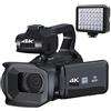 SHEHUALI Macchina fotografica digitale, Rilascio Videocamere for videocamera 4K Videocamera for webcam Fotocamera Ultra HD da 64 MP Zoom 18X 4.0quot;Videocamera touch screen(128G SD Card,RX200-light)