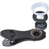 Hemobllo Obiettivo Macro per Cellulare Kit di Lenti per Fotocamera Telefono Cellulare Clip Avanzata e Paraluce Realizzato in Lega Vetro per Scatti Ravvicinati Dettagli Intricati