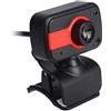 TLJX Webcam 480P, Videocamera PC HD con Clip, Microfono Incorporato, Pixel 12,0 M, Rotazione a 360 ° per Computer Desktop Portatile, Plug And Play,Rosso