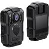 KVBRUI Fotocamera indossata dal corpo 2K Batteria da 4200 mAh Registrazione da 15 ore GPS IP67 Dashcam impermeabile Supporto a ventosa Sicurezza delle forze dell'ordine(64G Camera)