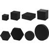 FengQingHuaGG 8 cubi geometrici per fotografia, espositore per gioielli, in schiuma, per esporre prodotti profumati e bigiotteria (nero)