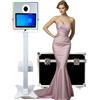 PAAFNN Fotobooth portatile da 15,6 pollici DSLR con touch screen, con luce RGB, ideale per matrimoni, feste, celebrazioni ed eventi a noleggio (bianco, cabina fotografica)
